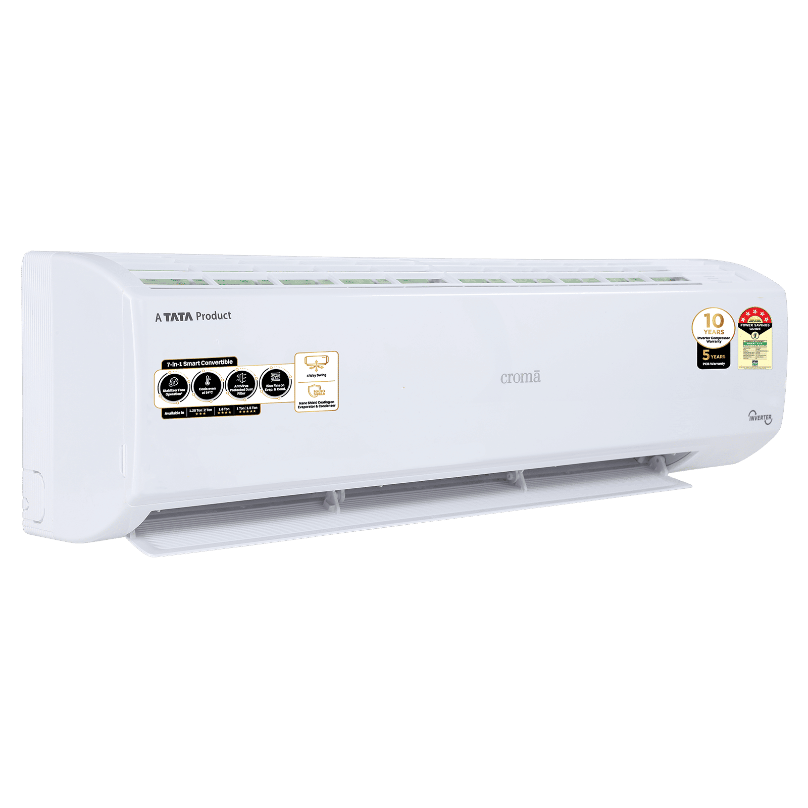 Buy Croma 7 in 1 Convertible 1.5 Ton 5 Star Inverter Split AC with